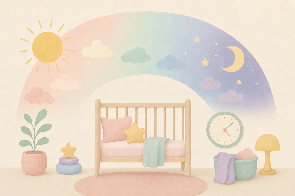 Typisk dagsrytme for baby (3-6 mdr.)